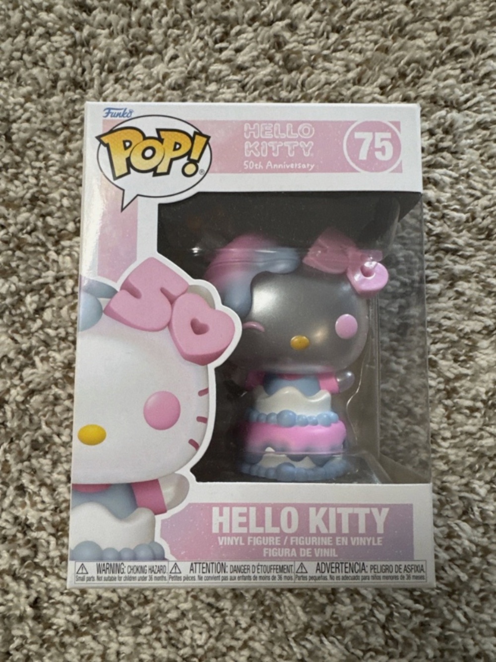 Funko Pop! Sanrio - Hello Kitty #75 HELLO KITTY 50TH ANNIVERSARY Vinyl Figurine